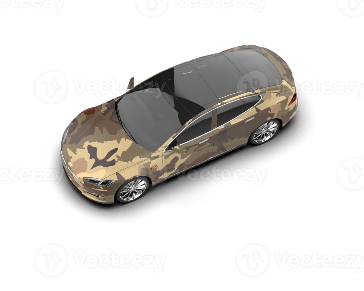 Modern car isolated on background. 3d rendering - illustration png