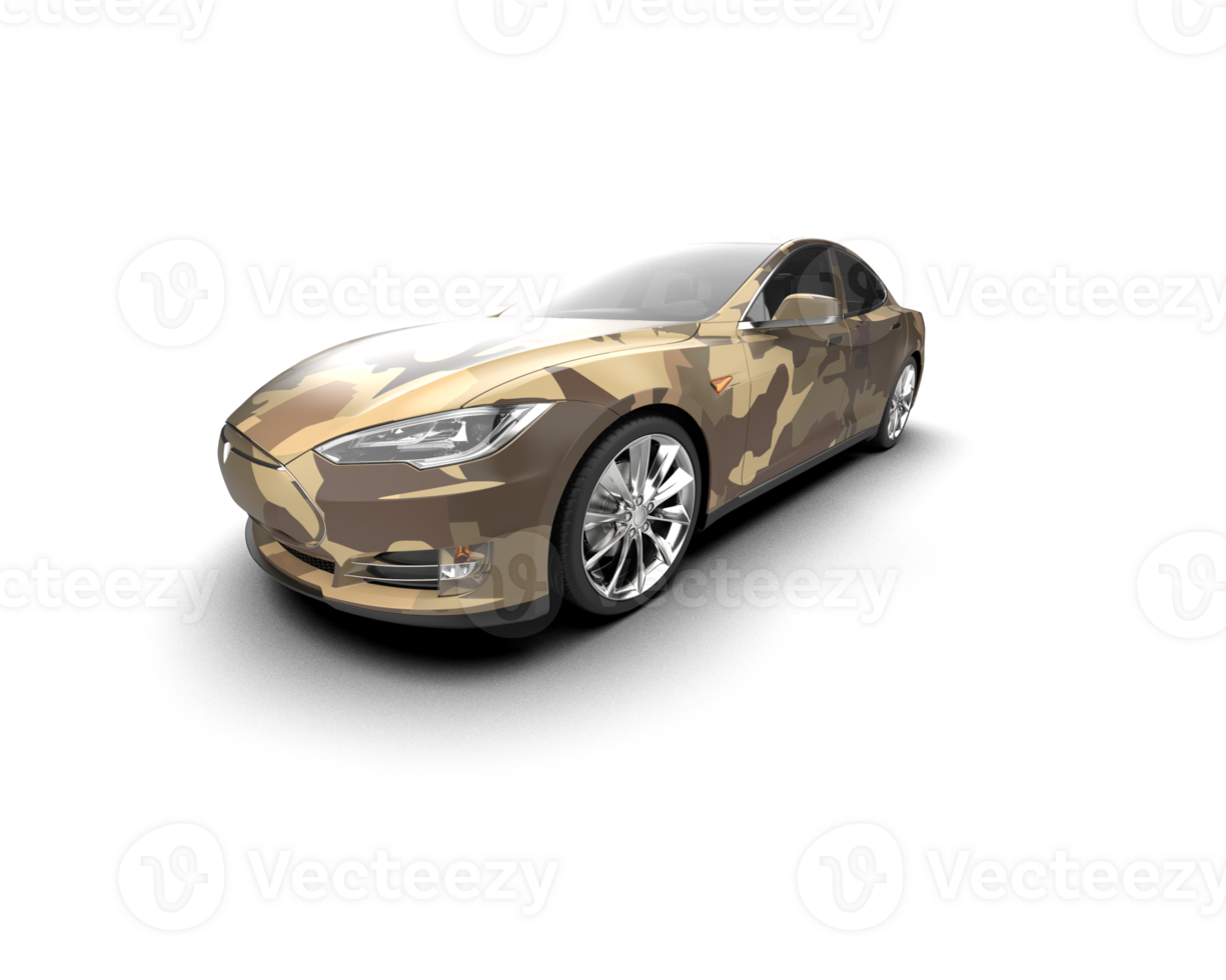 Modern car isolated on background. 3d rendering - illustration png