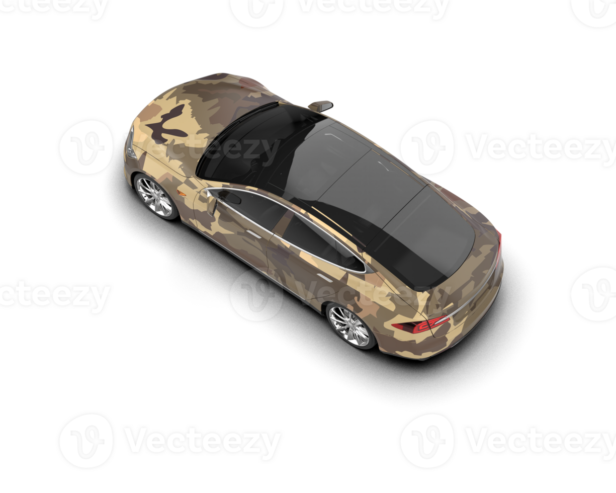 Modern car isolated on background. 3d rendering - illustration png