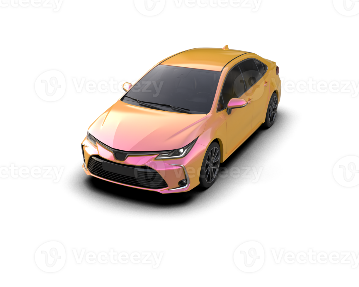 Modern car isolated on background. 3d rendering - illustration png