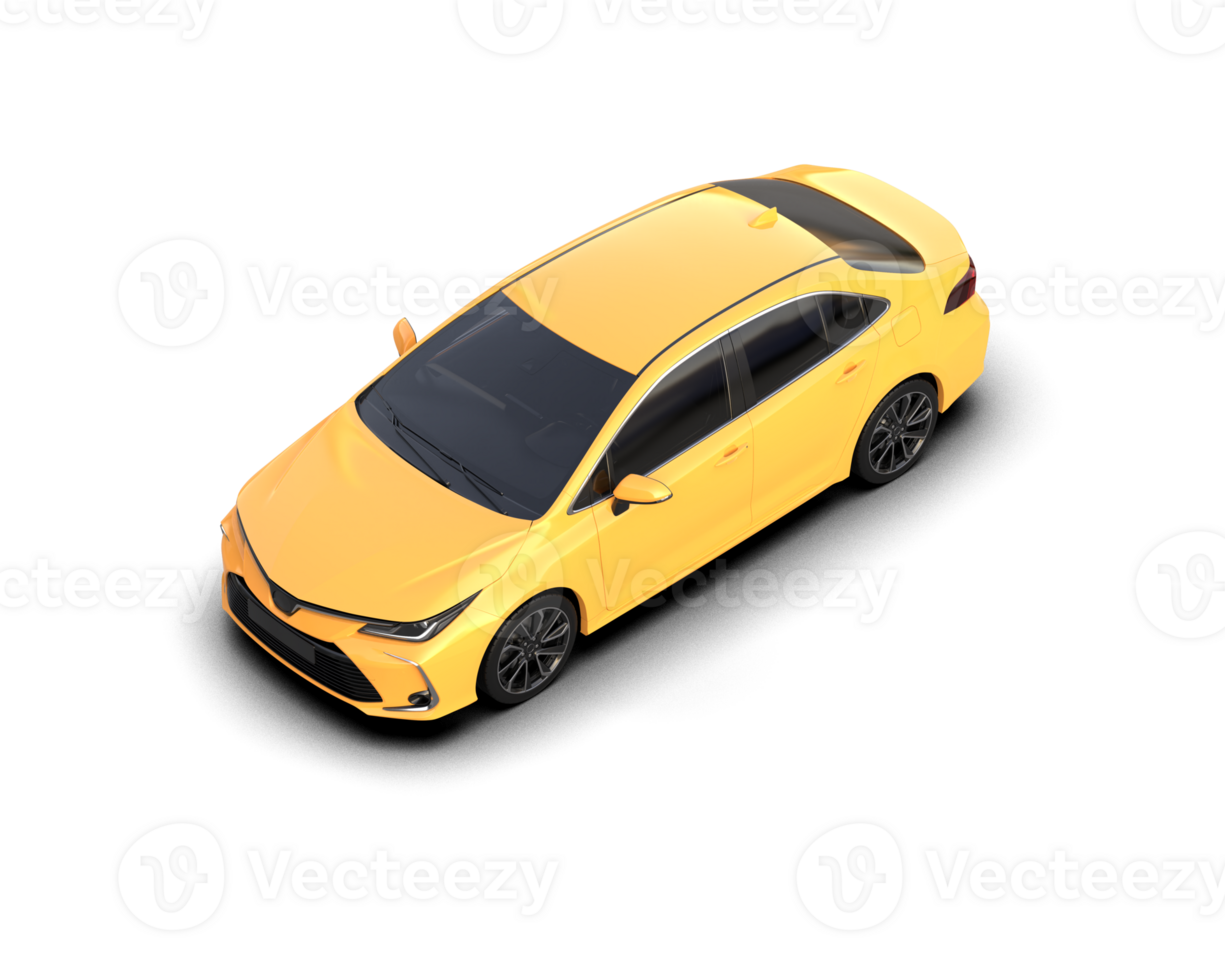 Modern car isolated on background. 3d rendering - illustration png
