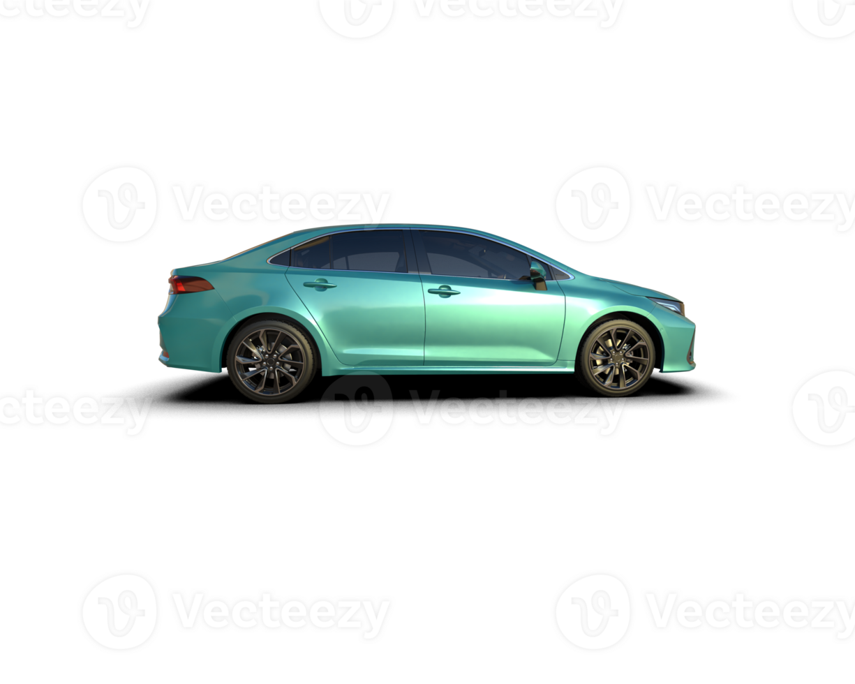 Modern car isolated on background. 3d rendering - illustration png