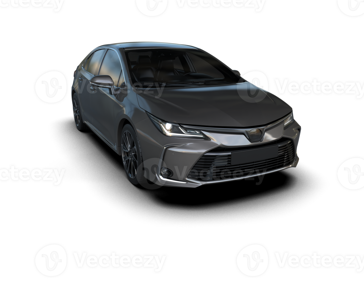 Modern car isolated on background. 3d rendering - illustration png