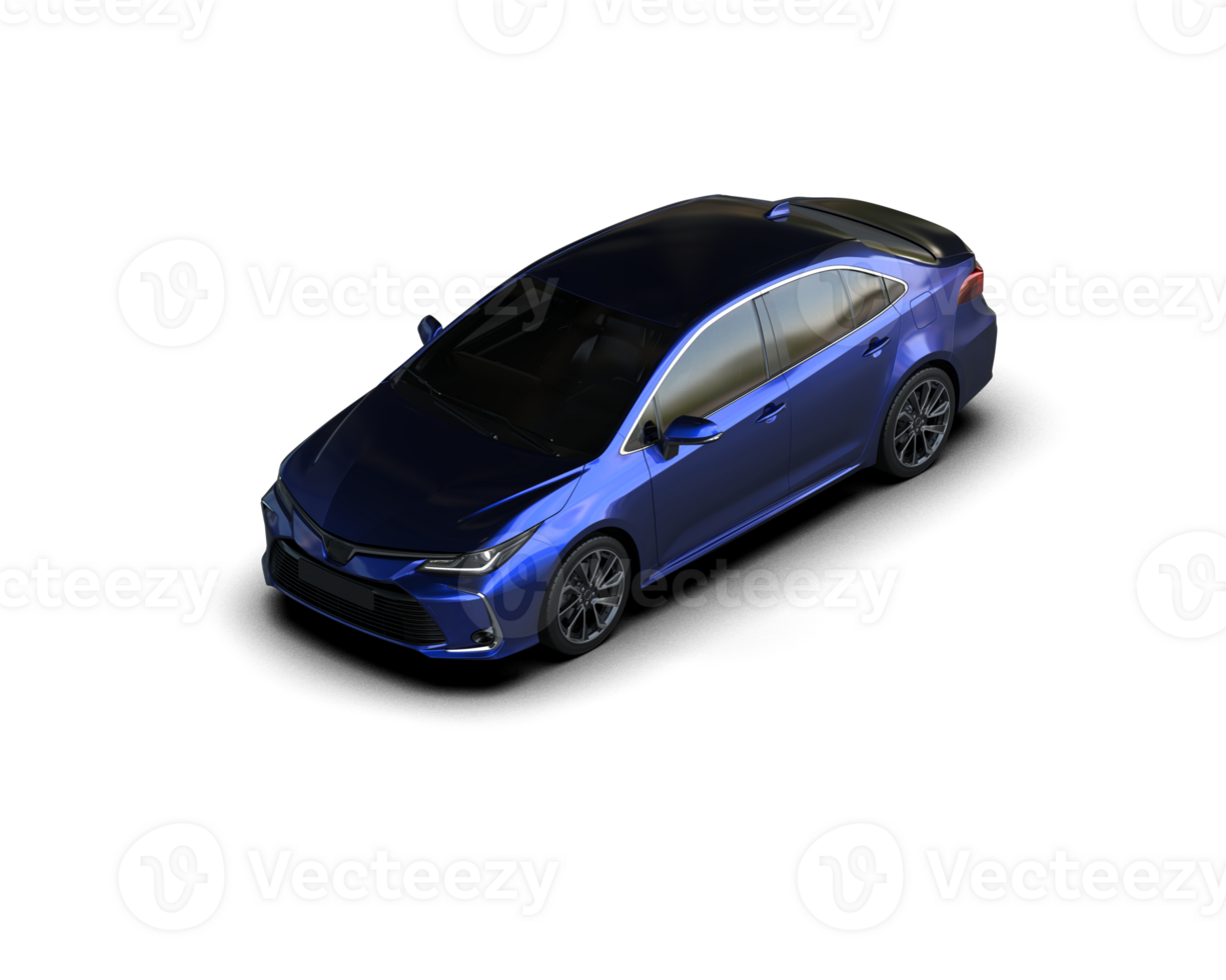 Modern car isolated on background. 3d rendering - illustration png