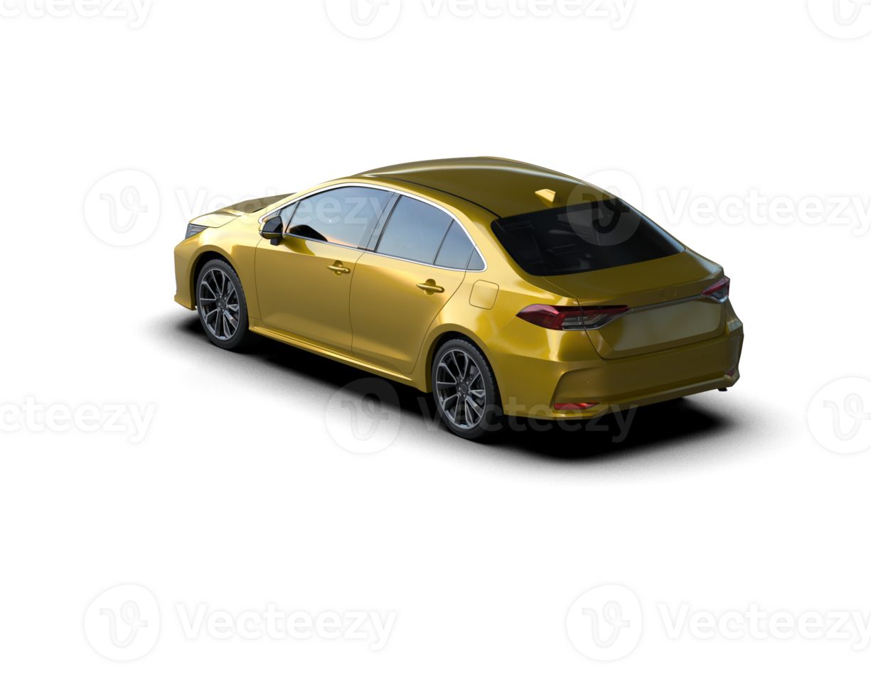 Modern car isolated on background. 3d rendering - illustration png