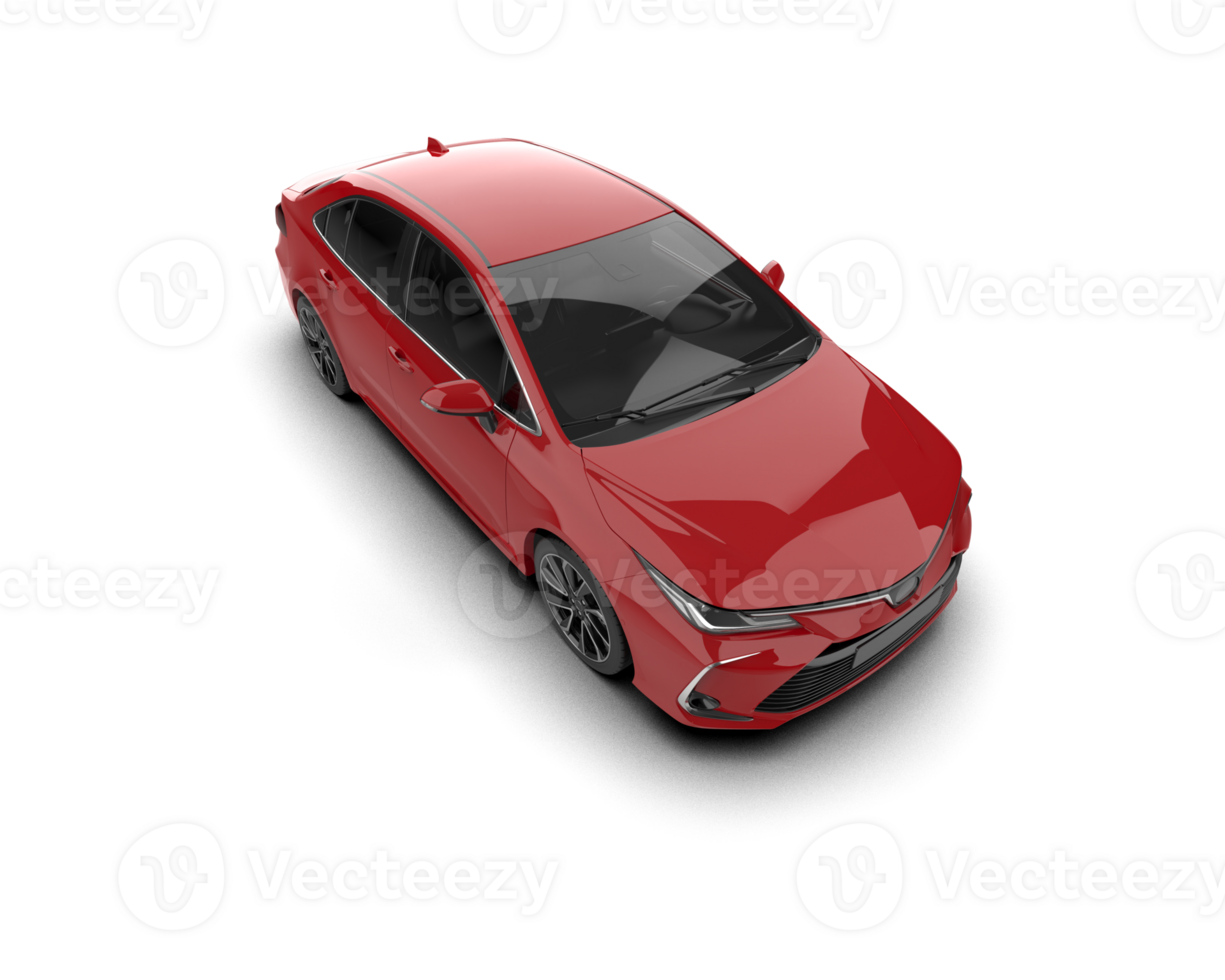 Modern car isolated on background. 3d rendering - illustration png