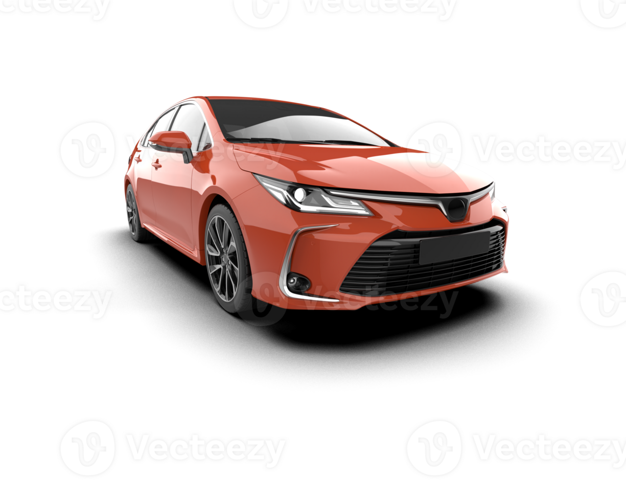 Modern car isolated on background. 3d rendering - illustration png