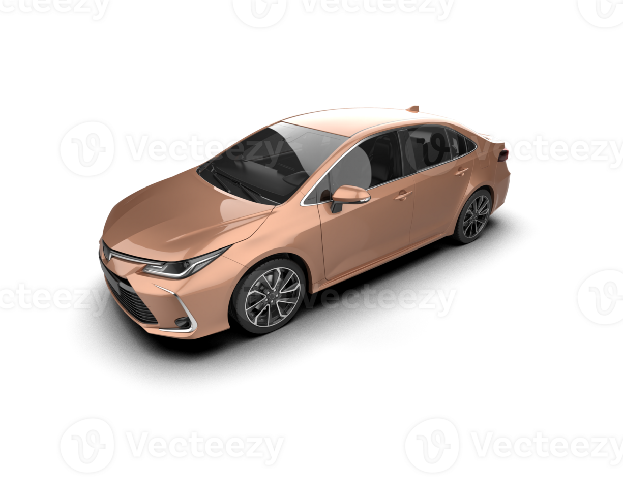 Modern car isolated on background. 3d rendering - illustration png