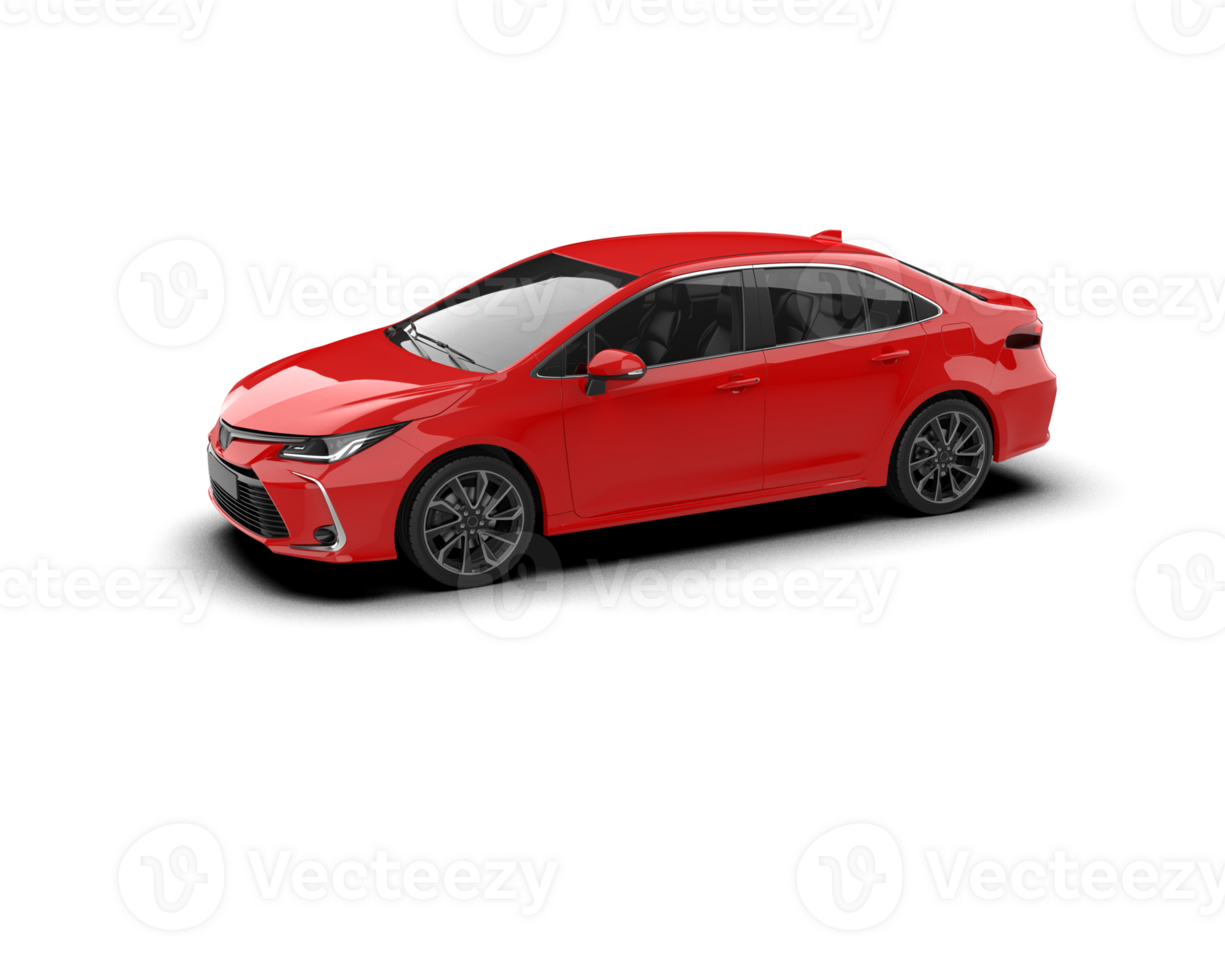 Modern car isolated on background. 3d rendering - illustration png