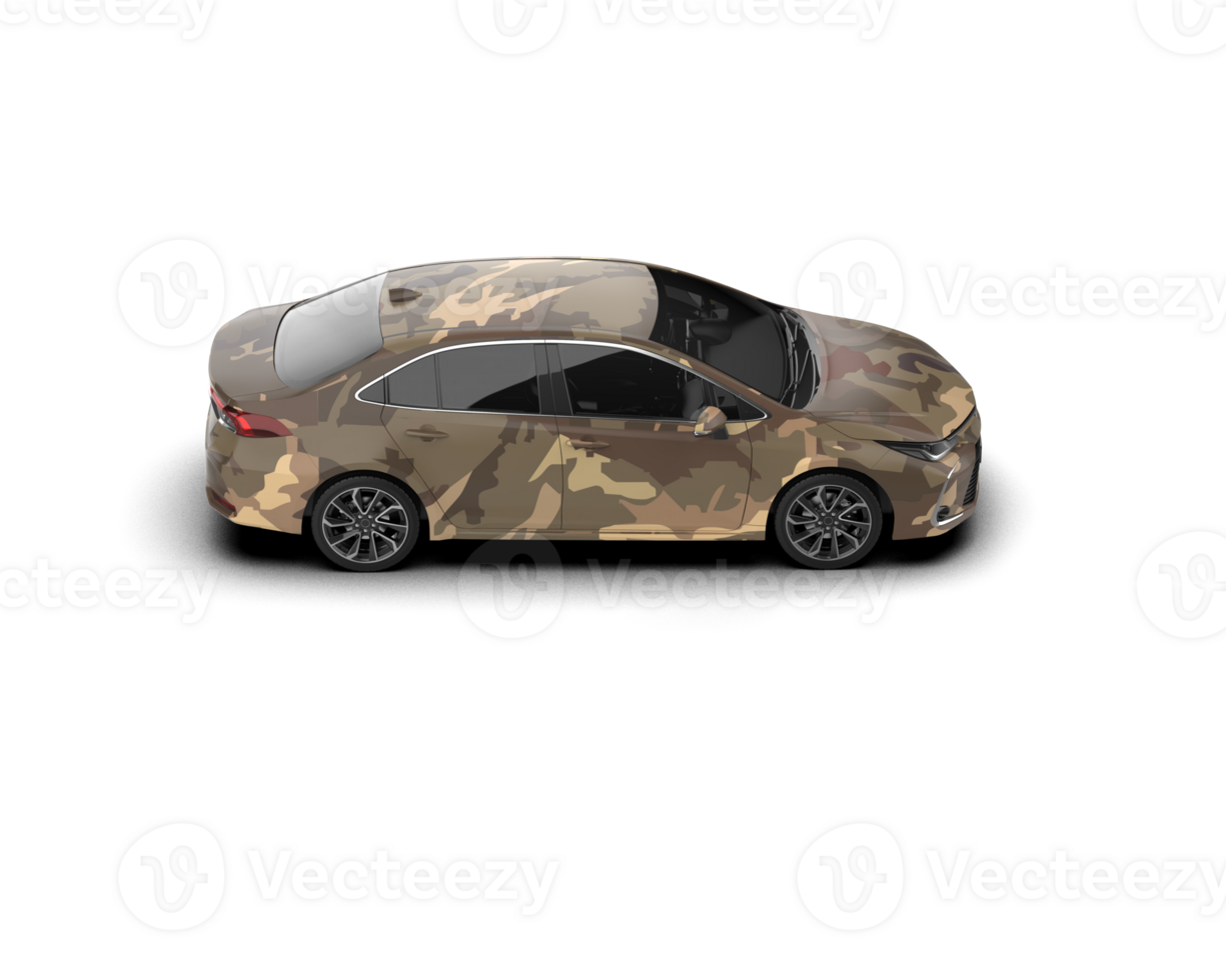 Modern car isolated on background. 3d rendering - illustration png