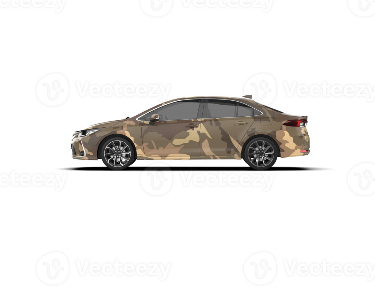 Modern car isolated on background. 3d rendering - illustration png