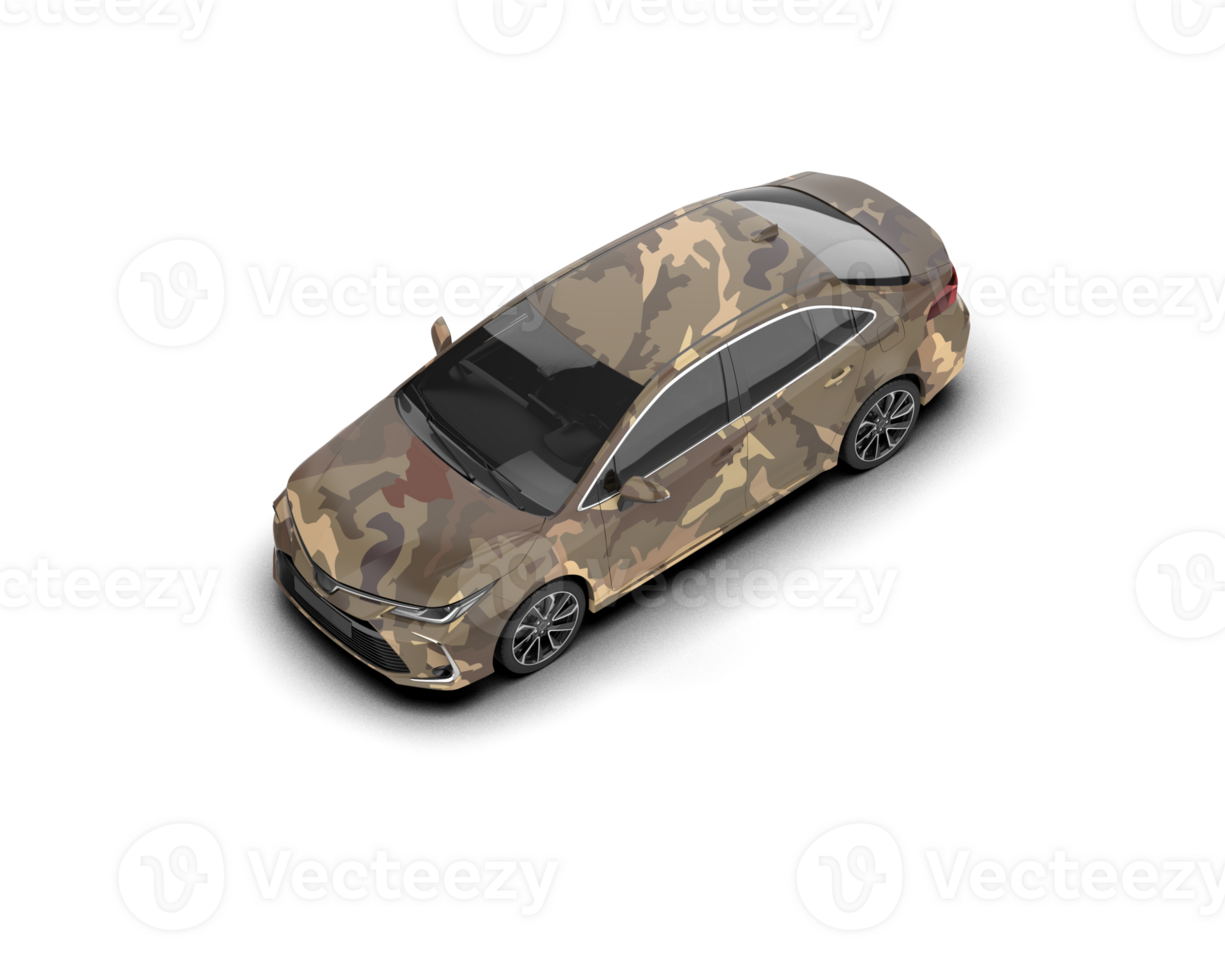 Modern car isolated on background. 3d rendering - illustration png
