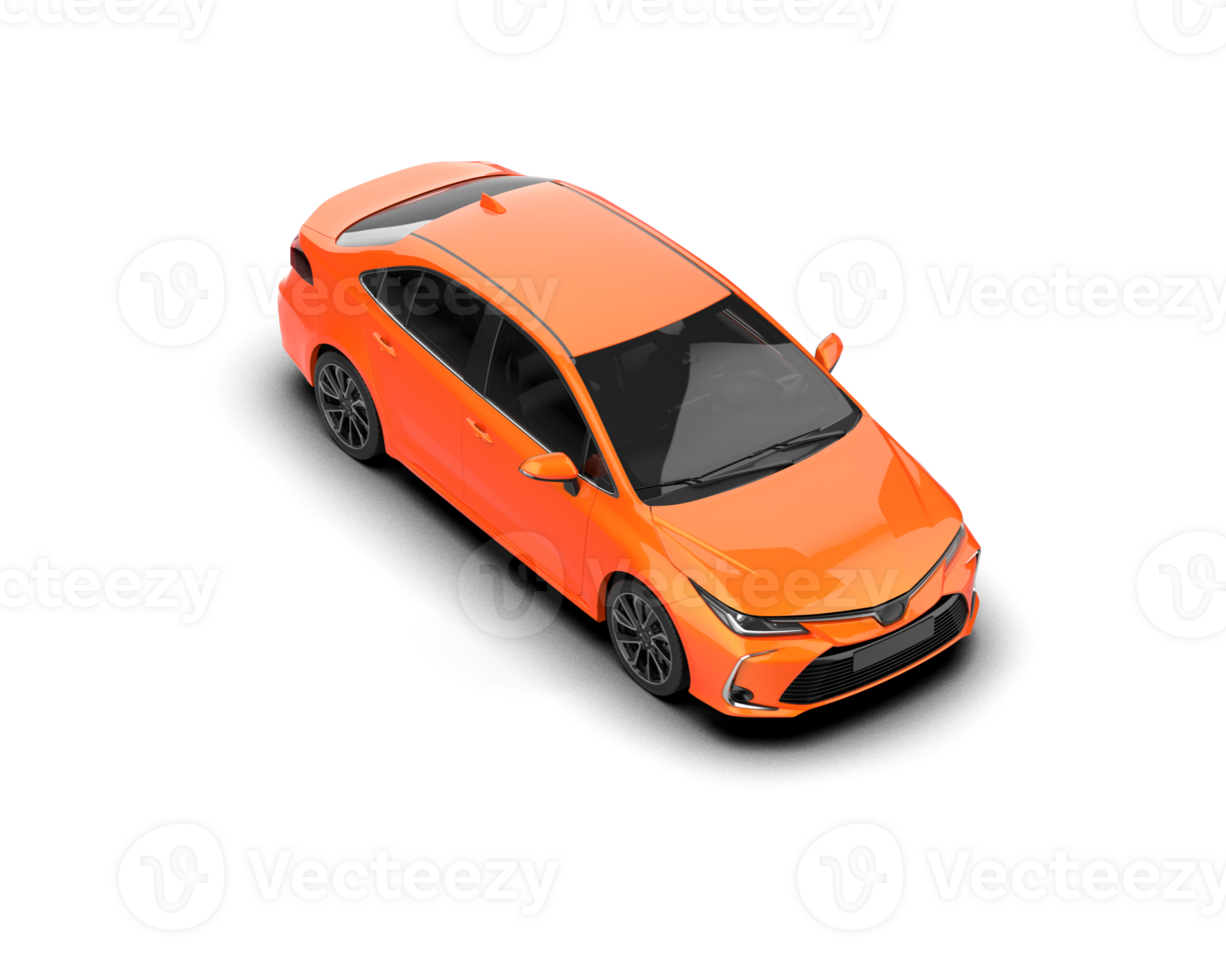 Modern car isolated on background. 3d rendering - illustration png
