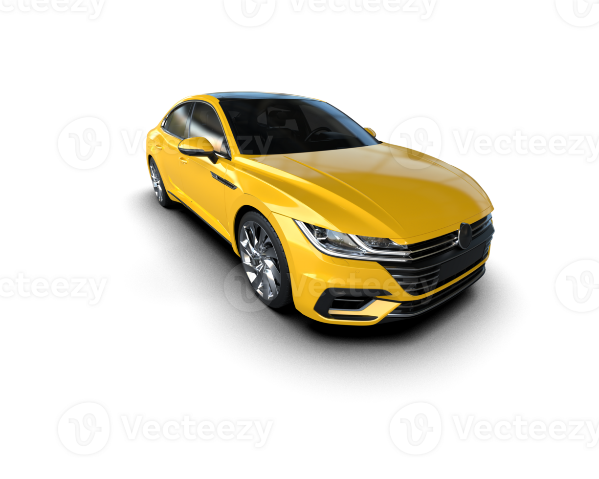 Modern car isolated on background. 3d rendering - illustration png