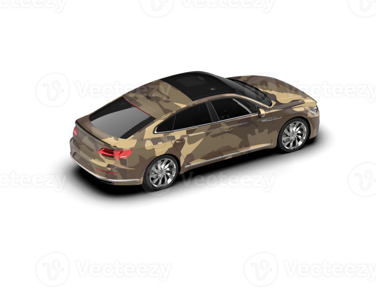Modern car isolated on background. 3d rendering - illustration png