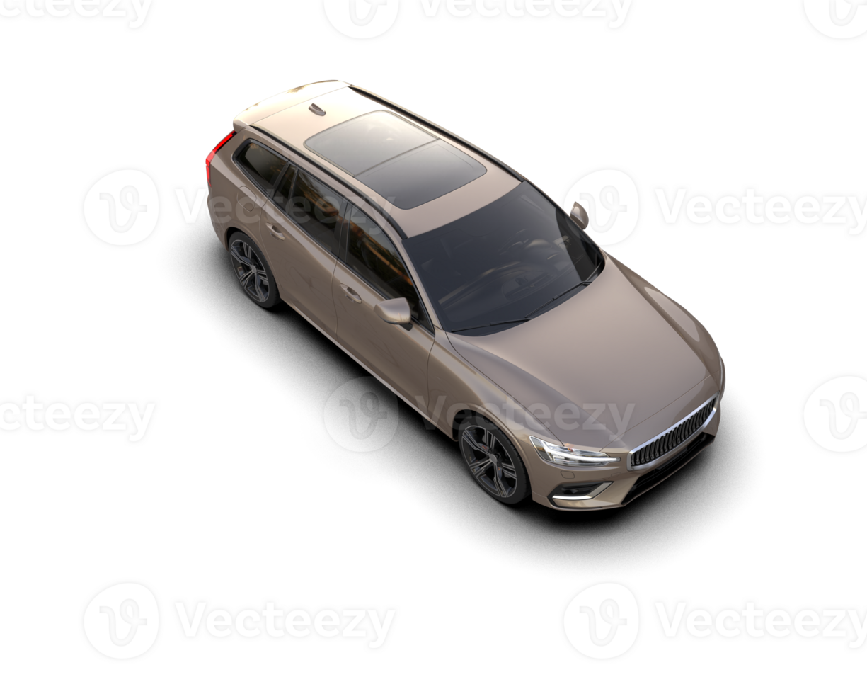 Modern car isolated on background. 3d rendering - illustration png