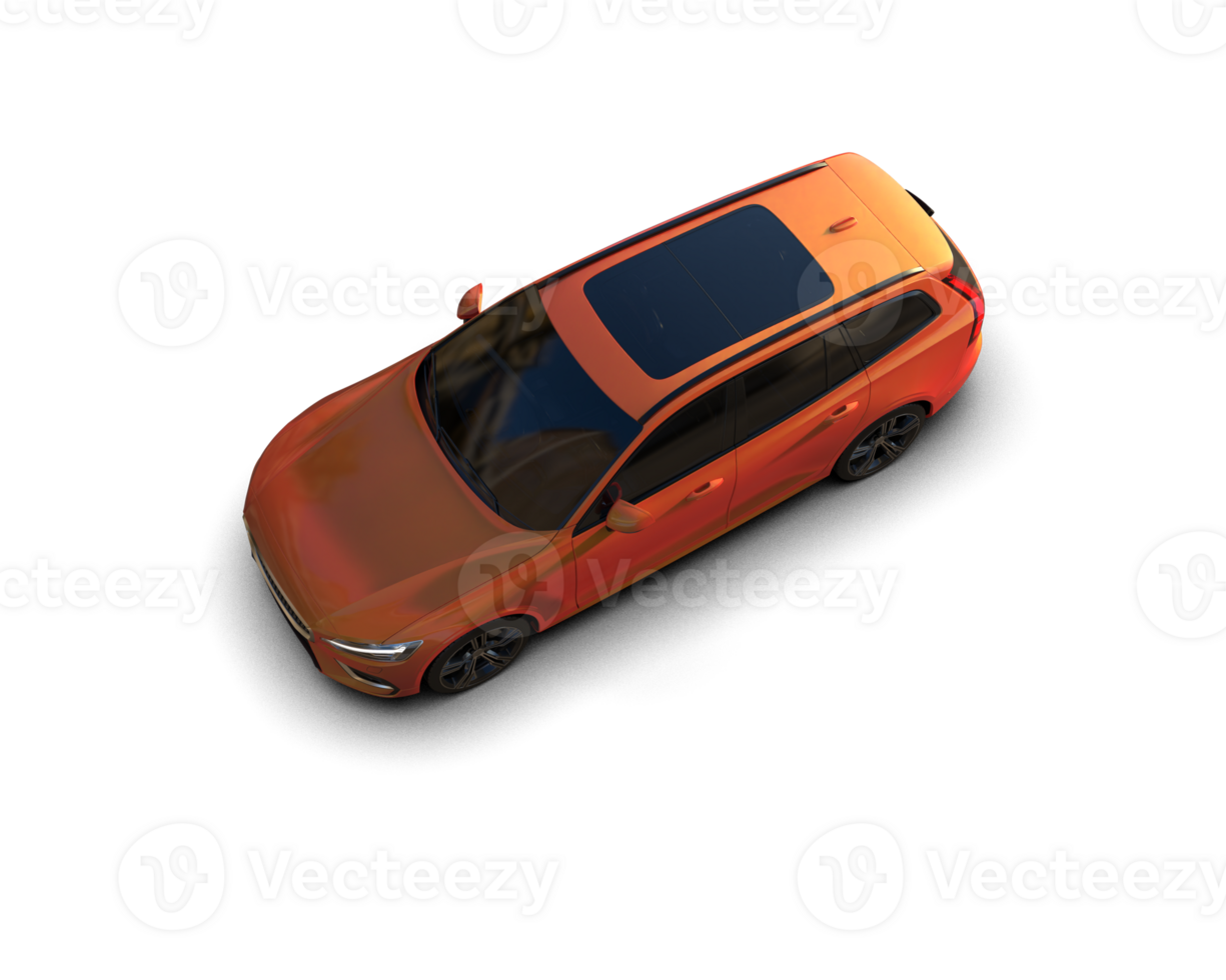 Modern car isolated on background. 3d rendering - illustration png
