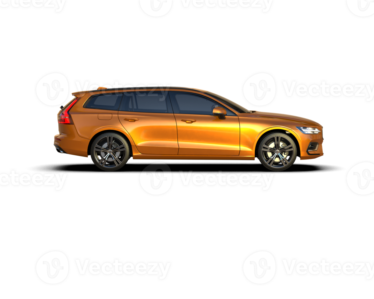 Modern car isolated on background. 3d rendering - illustration png