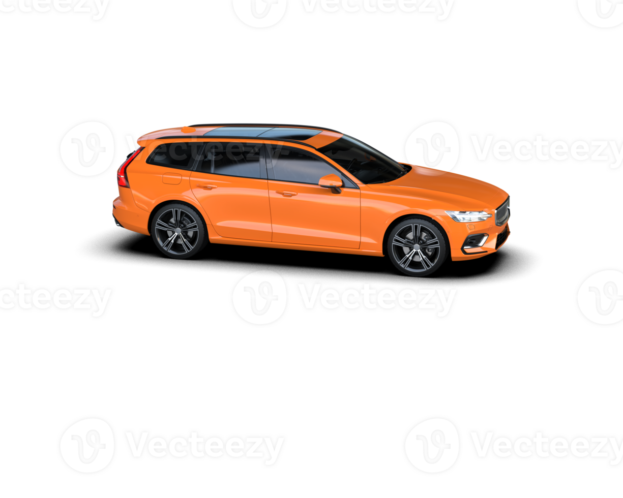 Modern car isolated on background. 3d rendering - illustration png