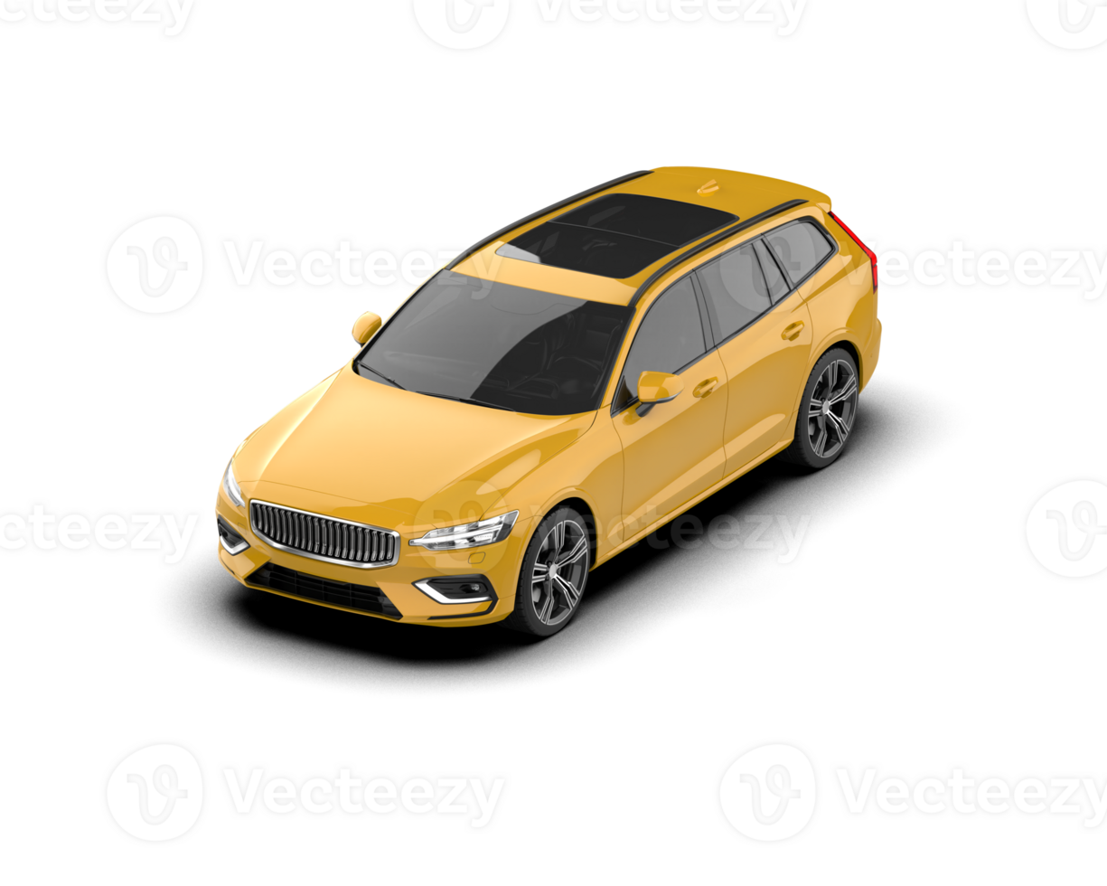 Modern car isolated on background. 3d rendering - illustration png