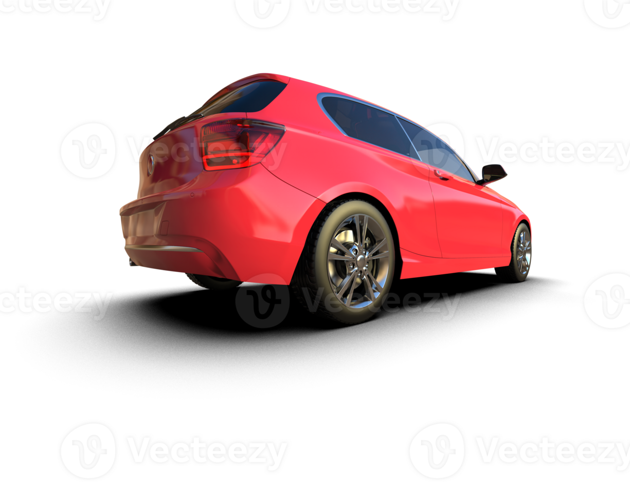Modern car isolated on background. 3d rendering - illustration png
