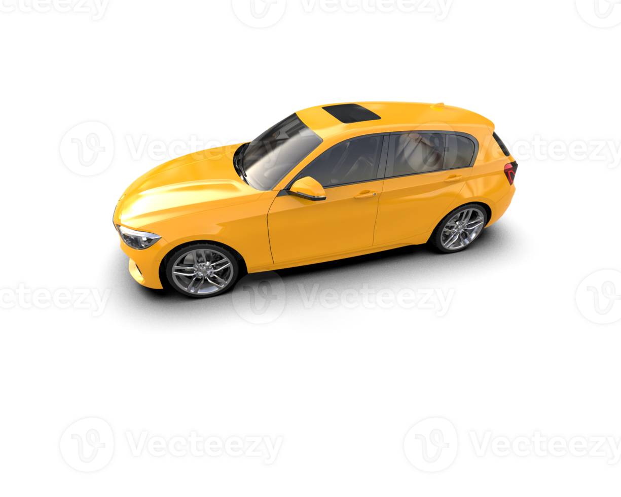 Modern car isolated on background. 3d rendering - illustration png