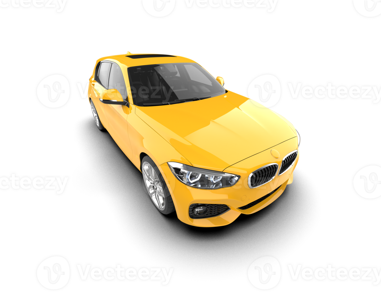 Modern car isolated on background. 3d rendering - illustration png