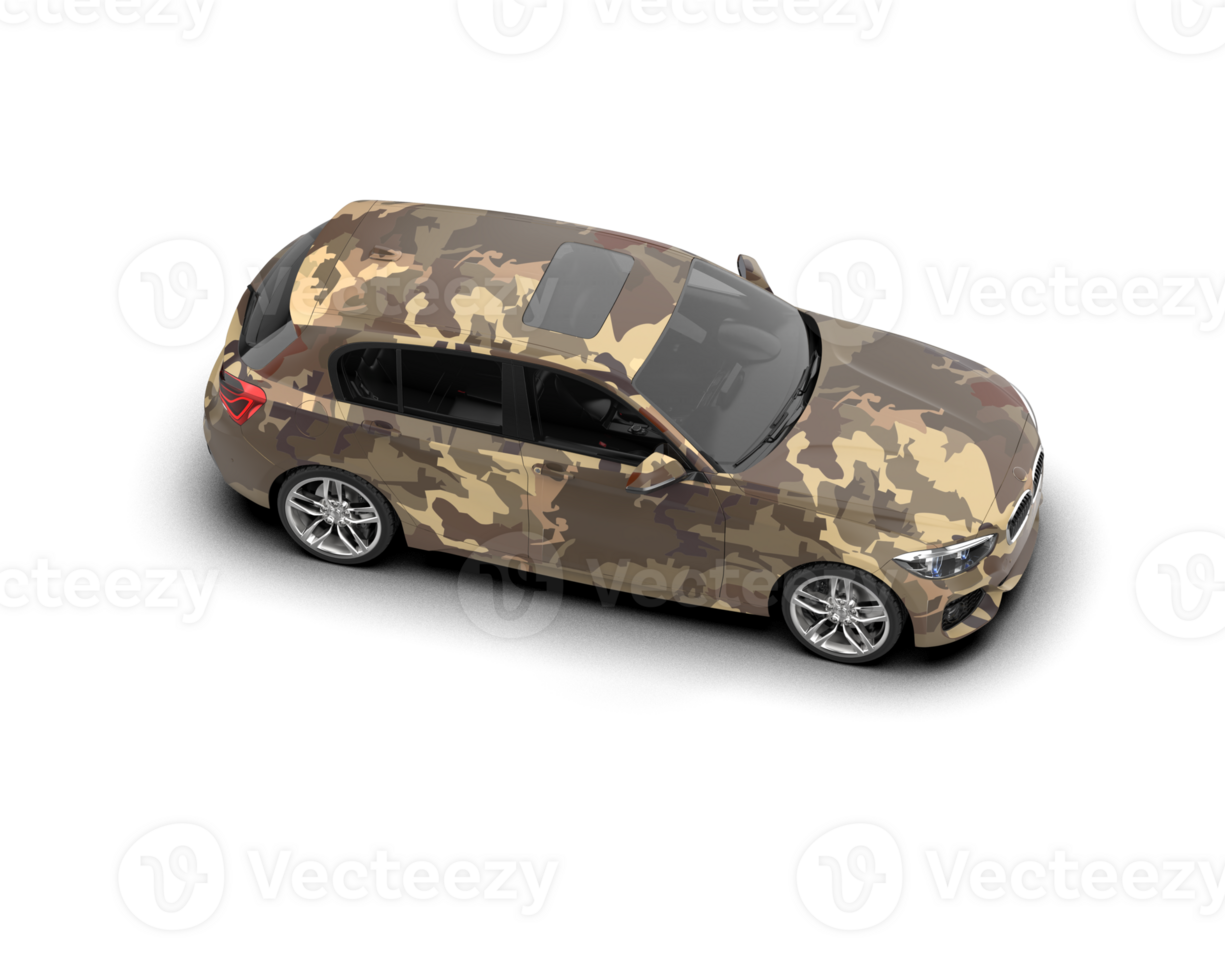 Modern car isolated on background. 3d rendering - illustration png