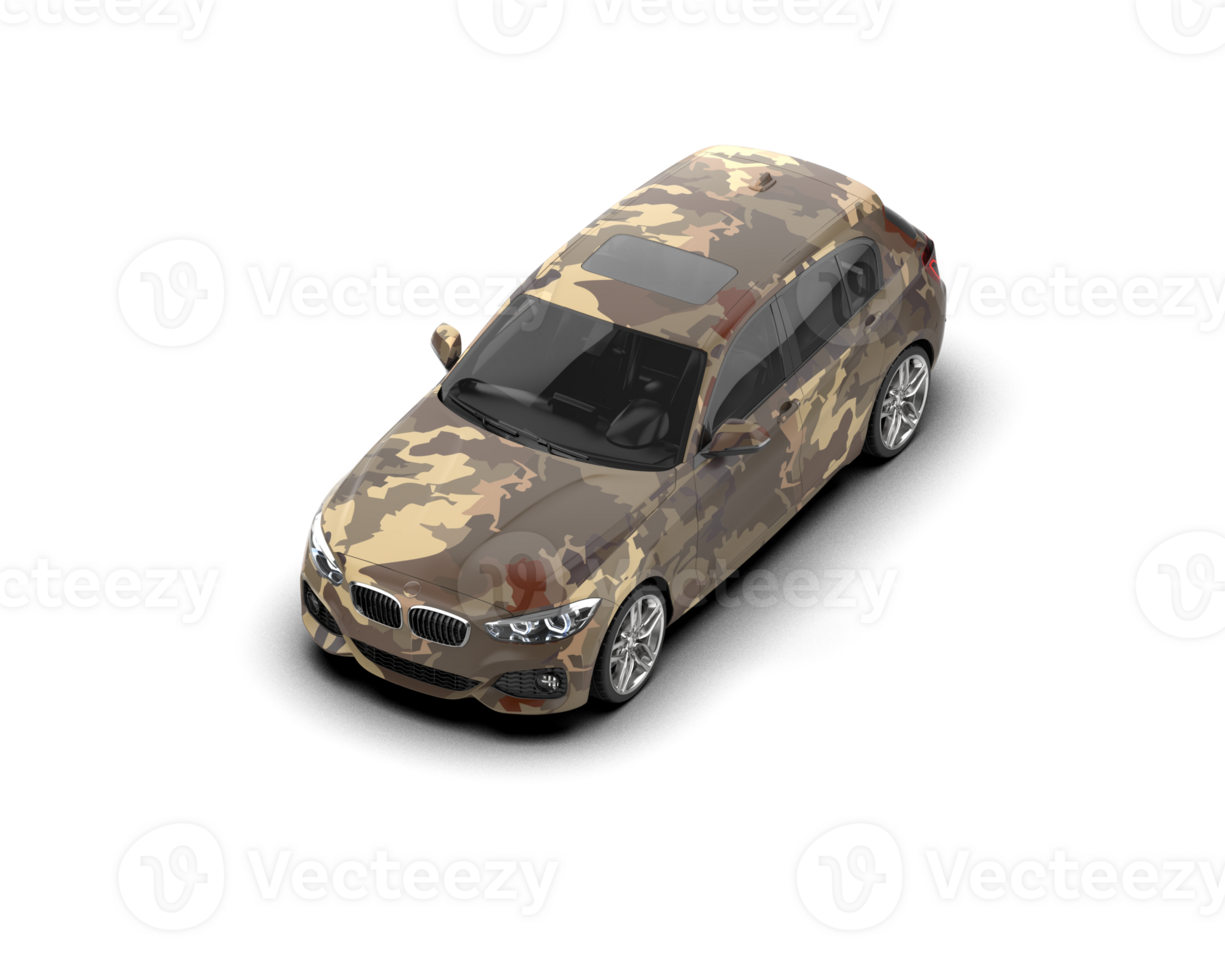 Modern car isolated on background. 3d rendering - illustration png