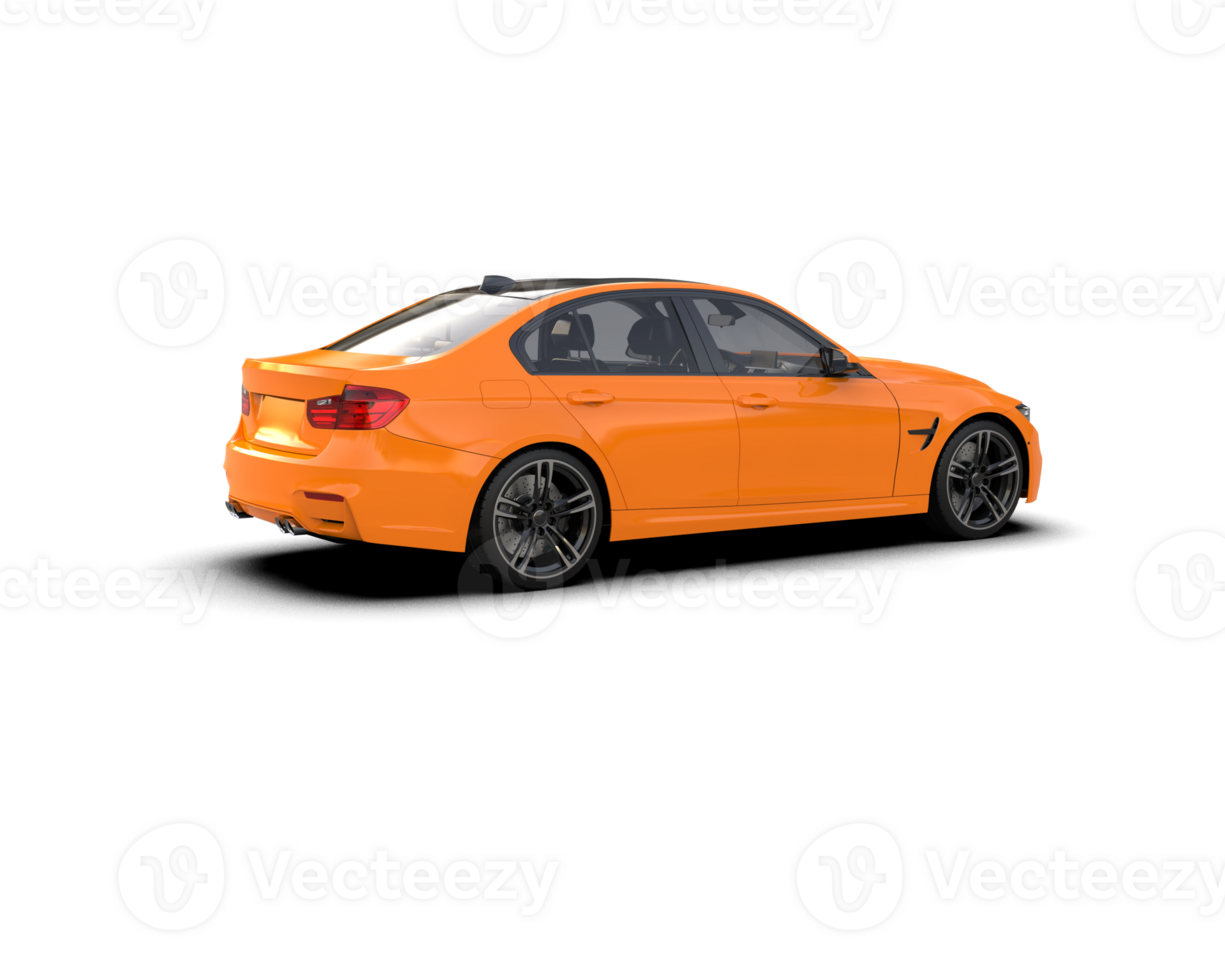 Modern car isolated on background. 3d rendering - illustration png