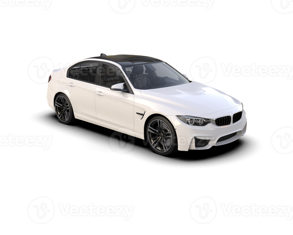 Modern car isolated on background. 3d rendering - illustration png