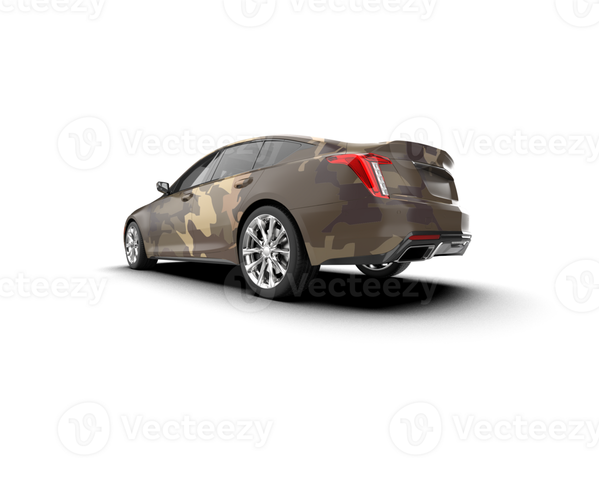 Modern car isolated on background. 3d rendering - illustration png