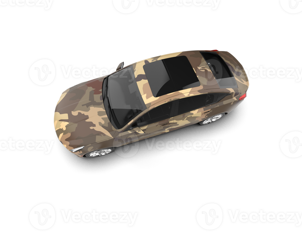 Modern car isolated on background. 3d rendering - illustration png