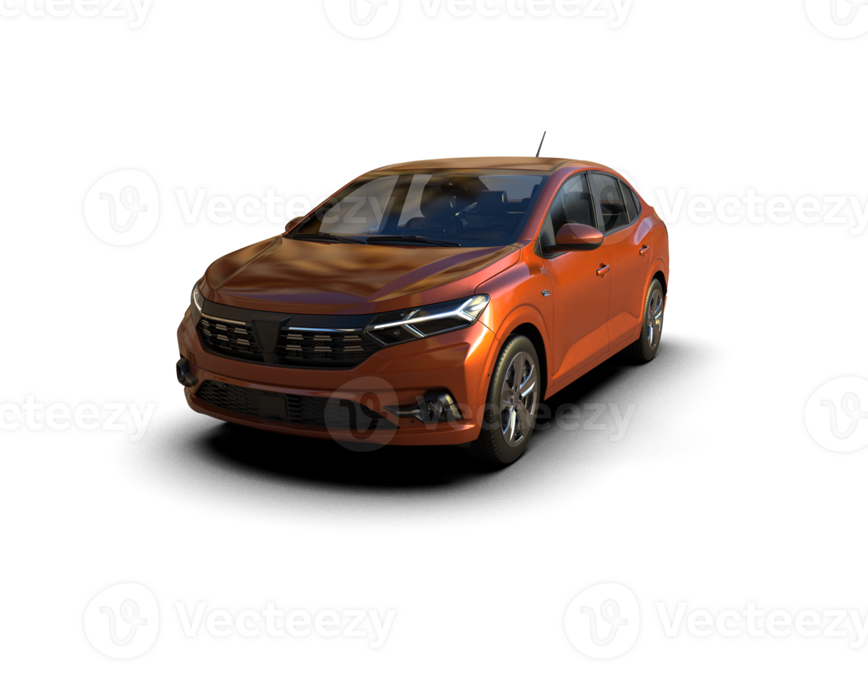 Modern car isolated on background. 3d rendering - illustration png