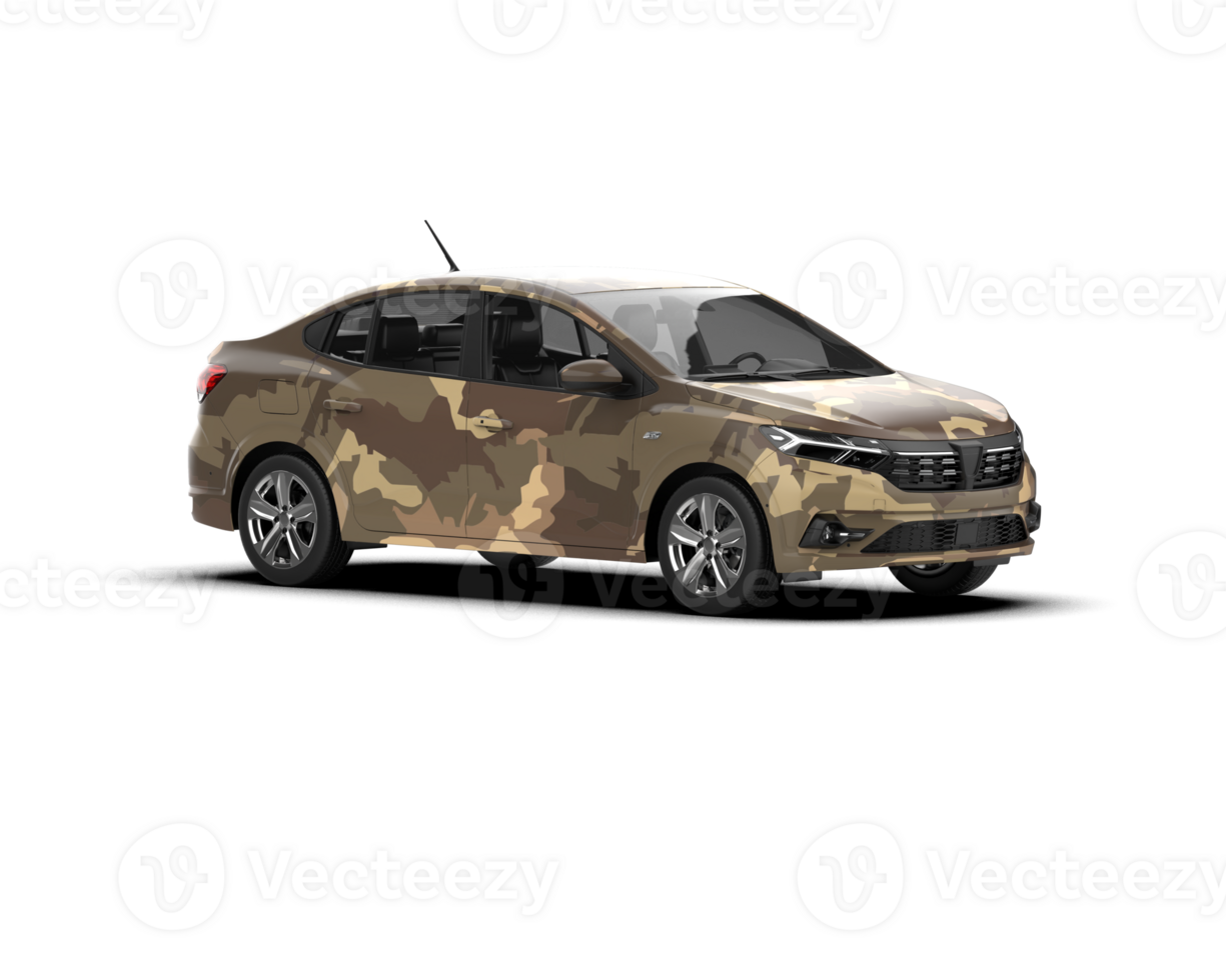 Modern car isolated on background. 3d rendering - illustration png