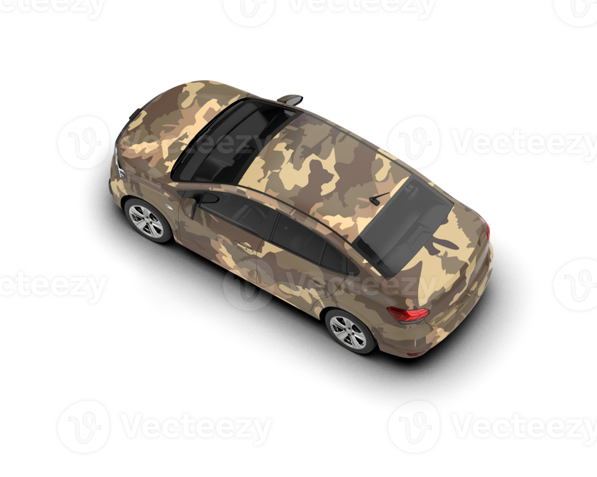 Modern car isolated on background. 3d rendering - illustration png