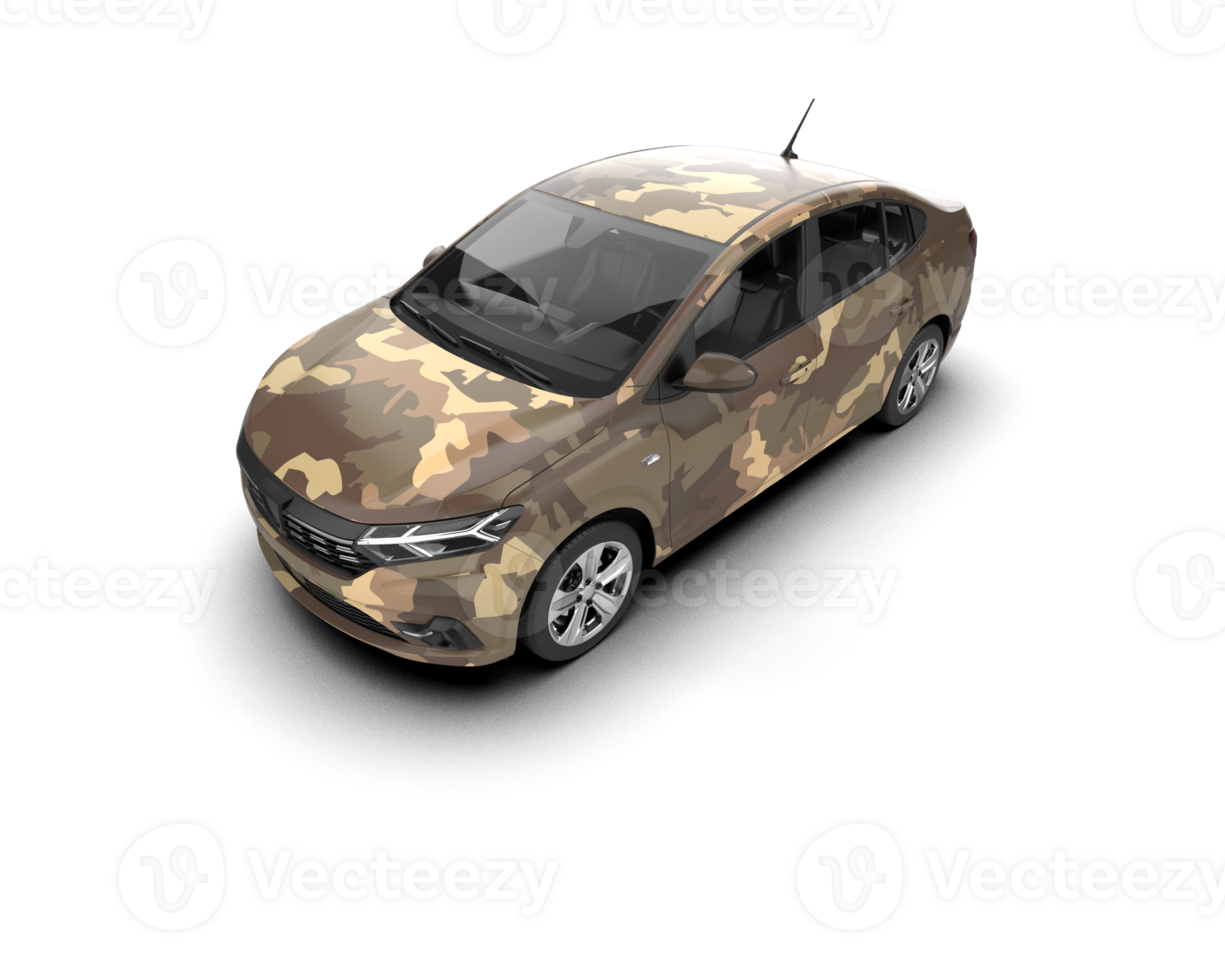 Modern car isolated on background. 3d rendering - illustration png