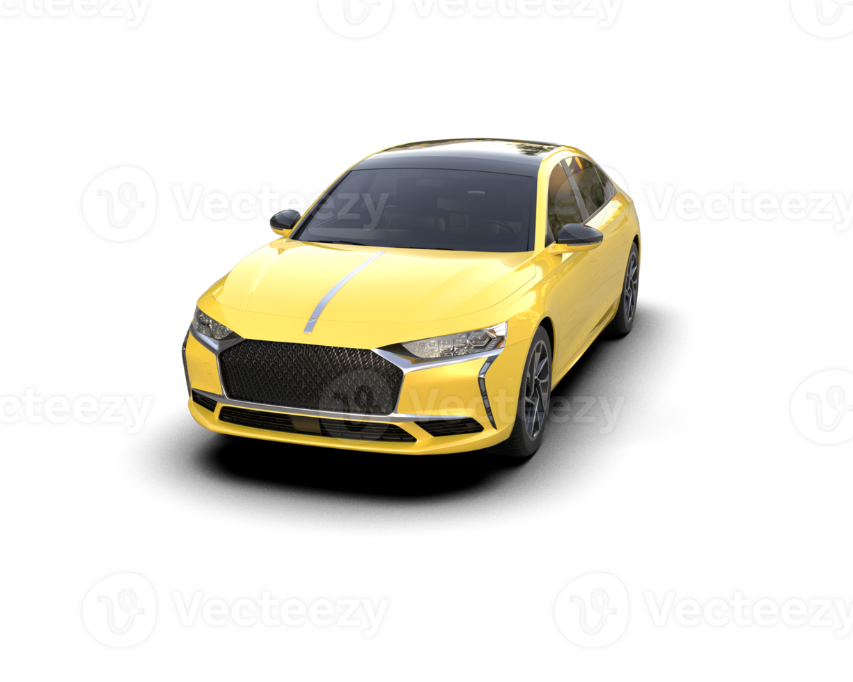 Modern car isolated on background. 3d rendering - illustration png