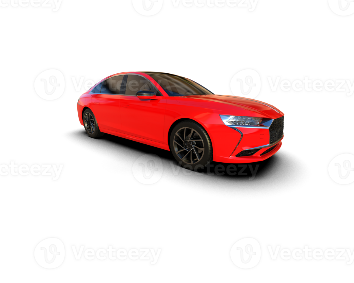 Modern car isolated on background. 3d rendering - illustration png