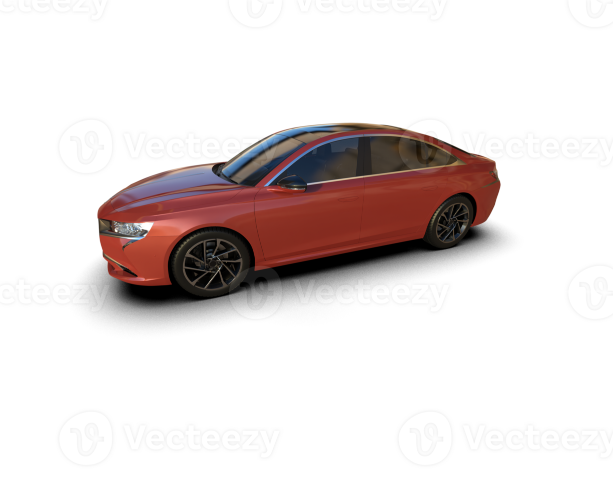 Modern car isolated on background. 3d rendering - illustration png