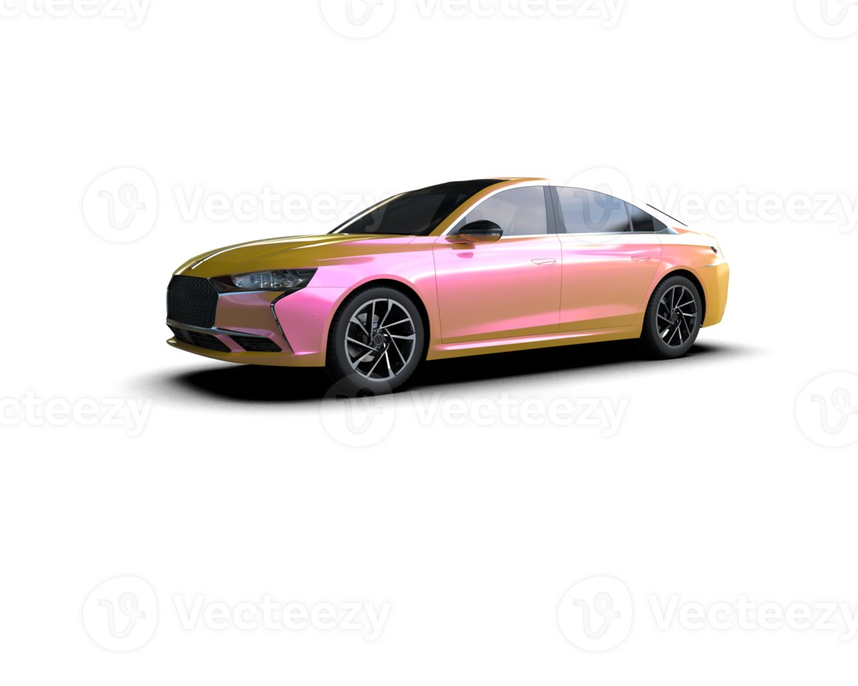 Modern car isolated on background. 3d rendering - illustration png