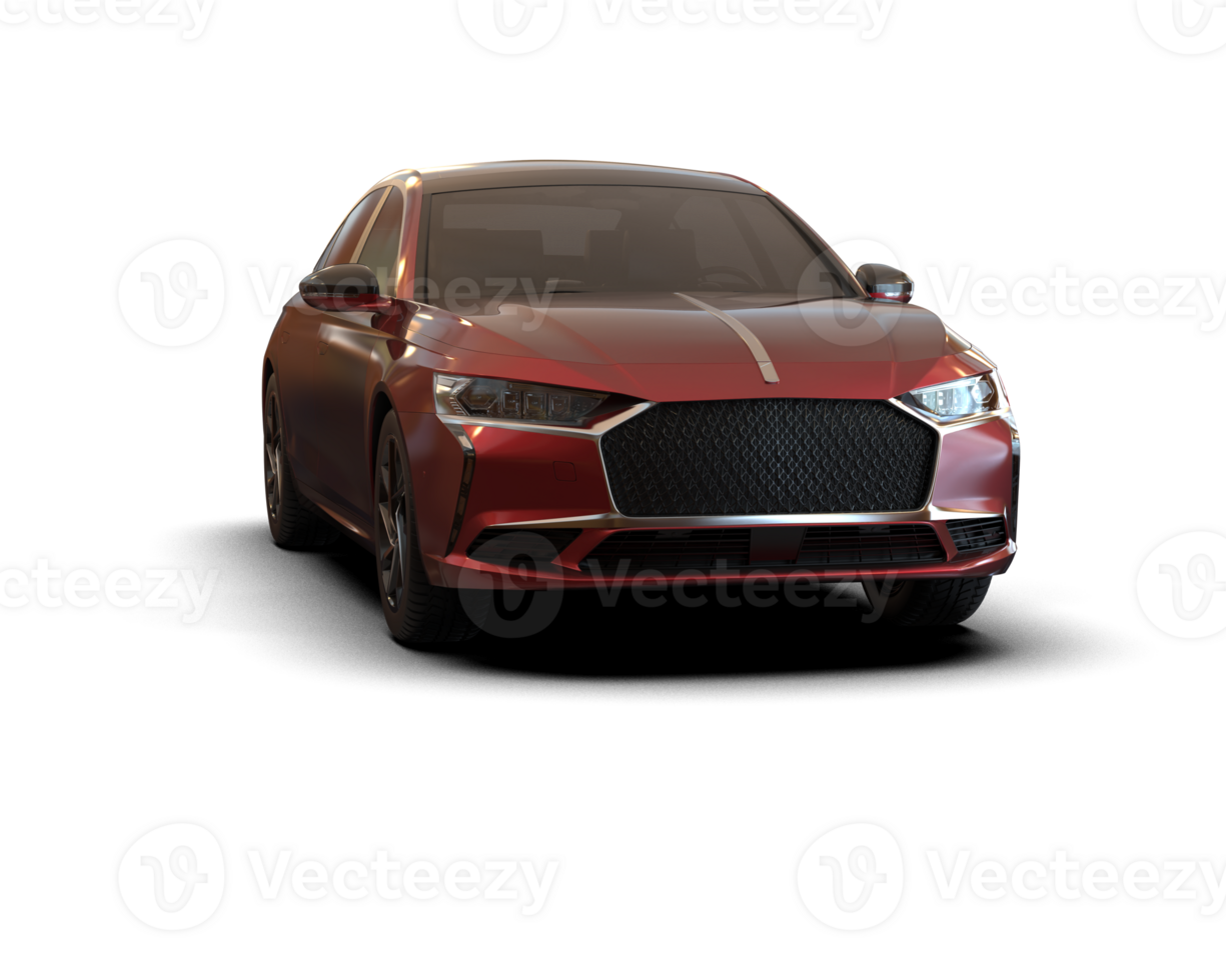 Modern car isolated on background. 3d rendering - illustration png