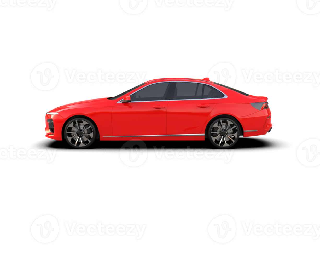 Modern car isolated on background. 3d rendering - illustration png