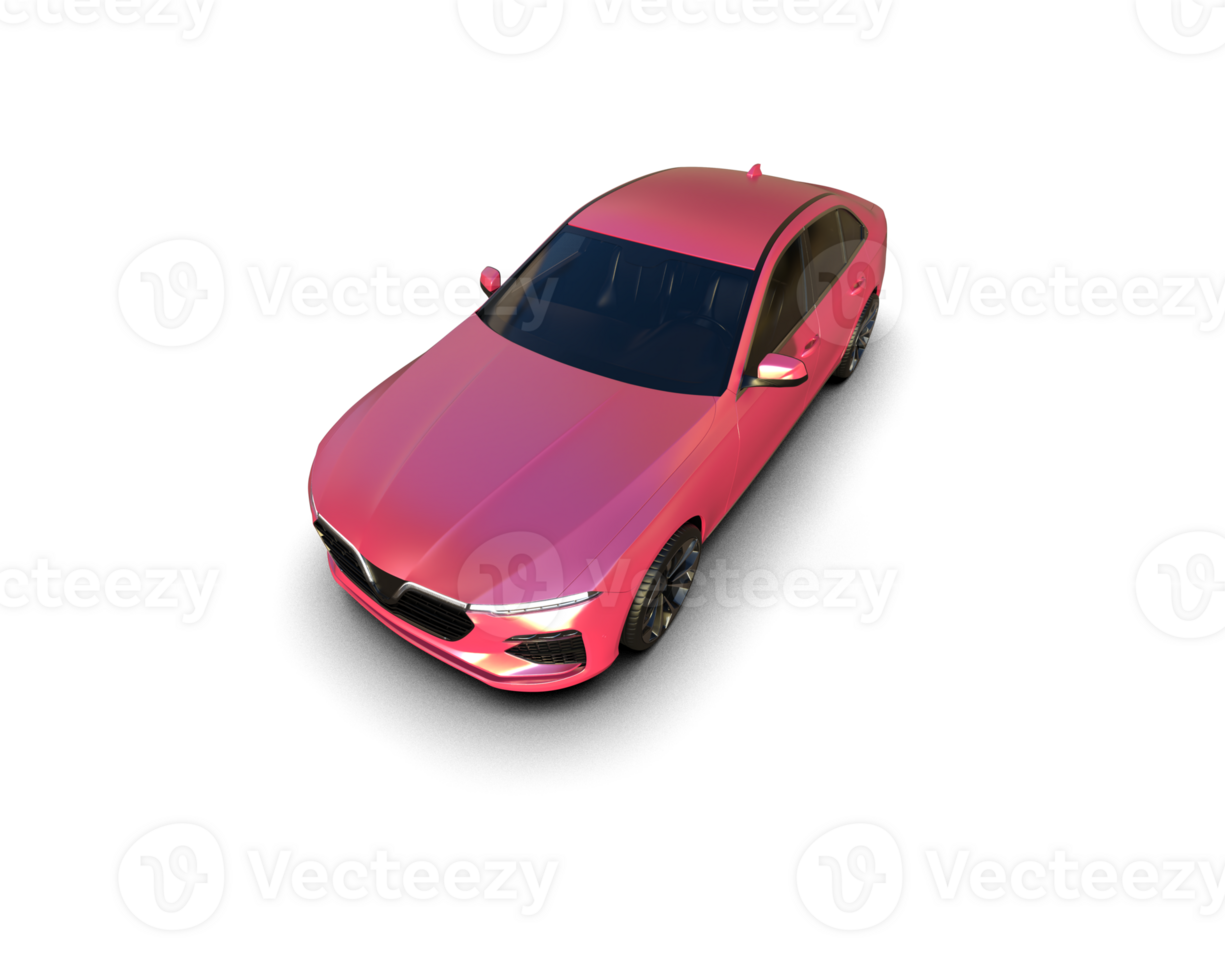 Modern car isolated on background. 3d rendering - illustration png