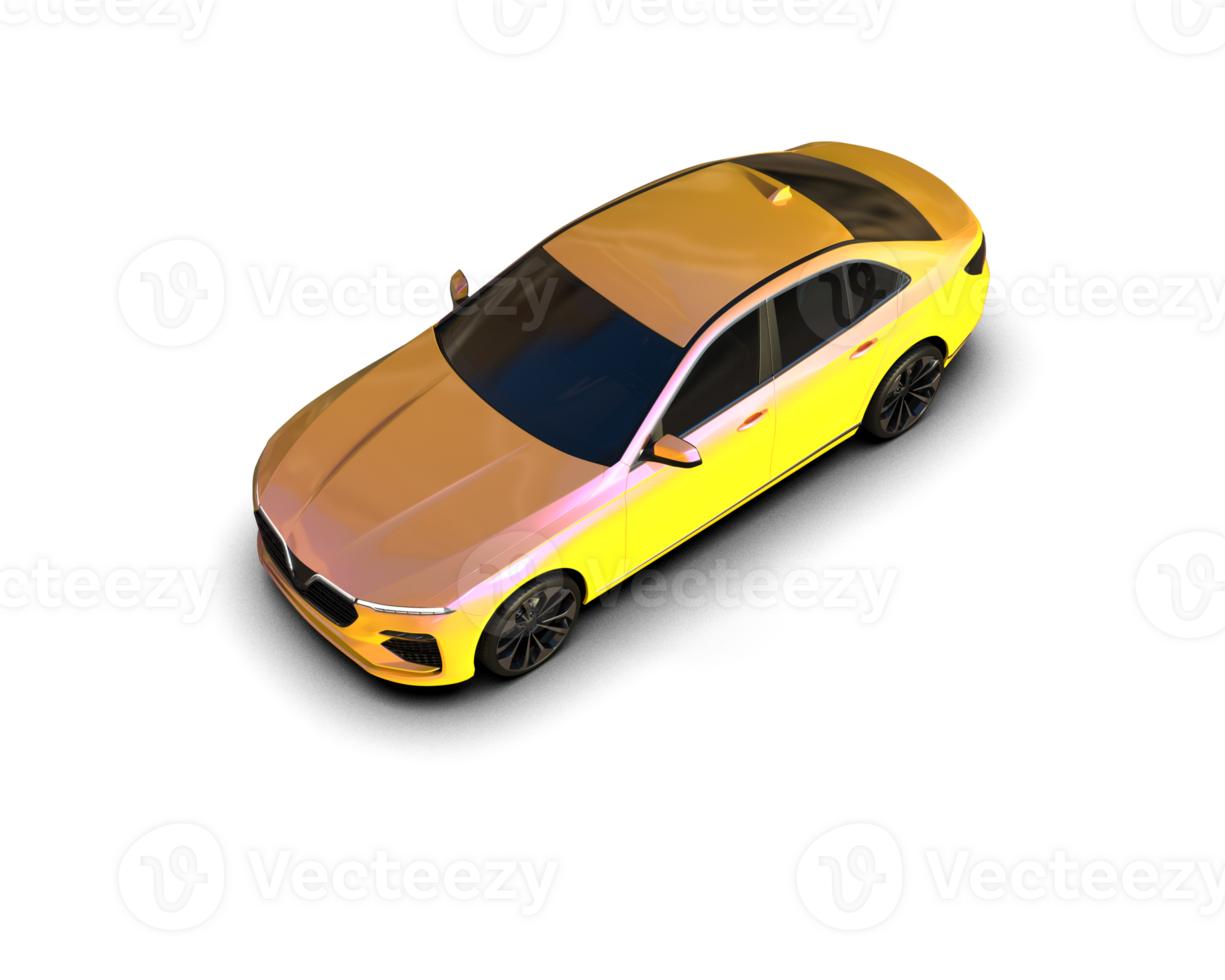 Modern car isolated on background. 3d rendering - illustration png