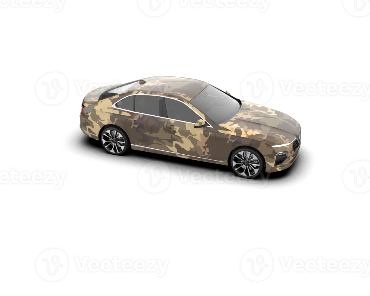 Modern car isolated on background. 3d rendering - illustration png
