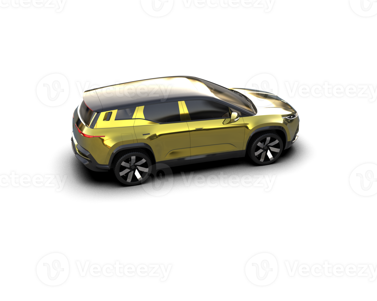 Modern car isolated on background. 3d rendering - illustration png