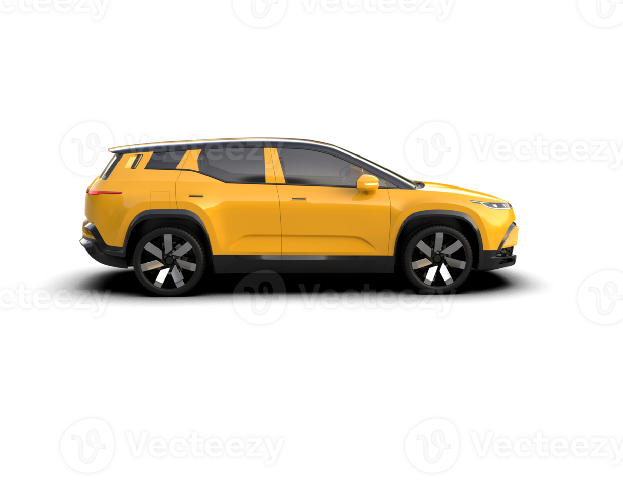 Modern car isolated on background. 3d rendering - illustration png