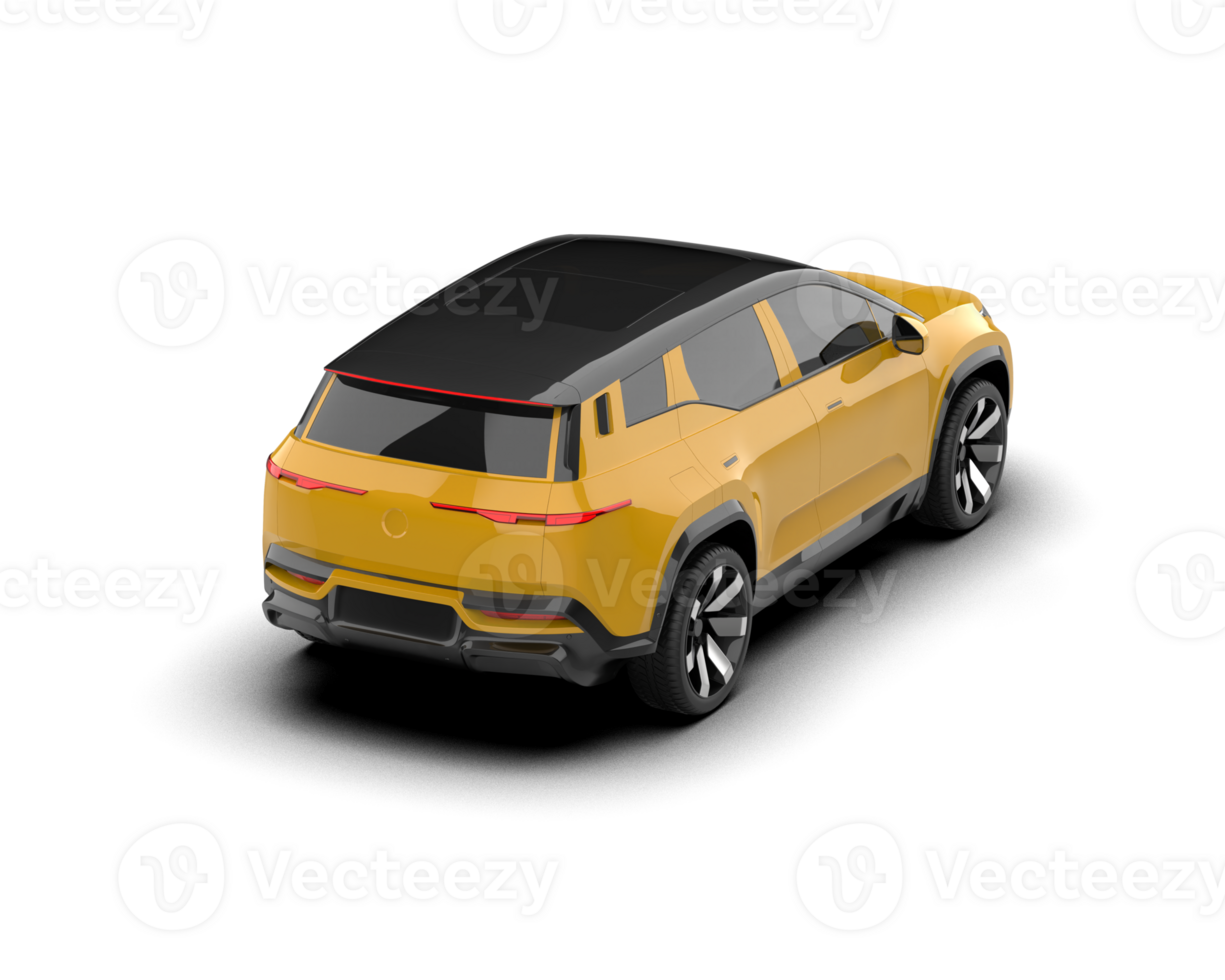 Modern car isolated on background. 3d rendering - illustration png
