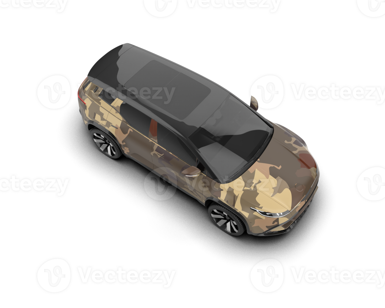 Modern car isolated on background. 3d rendering - illustration png